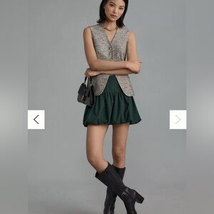 Anthropologie WAYF Taffeta Bubble Mini Skirt size XS